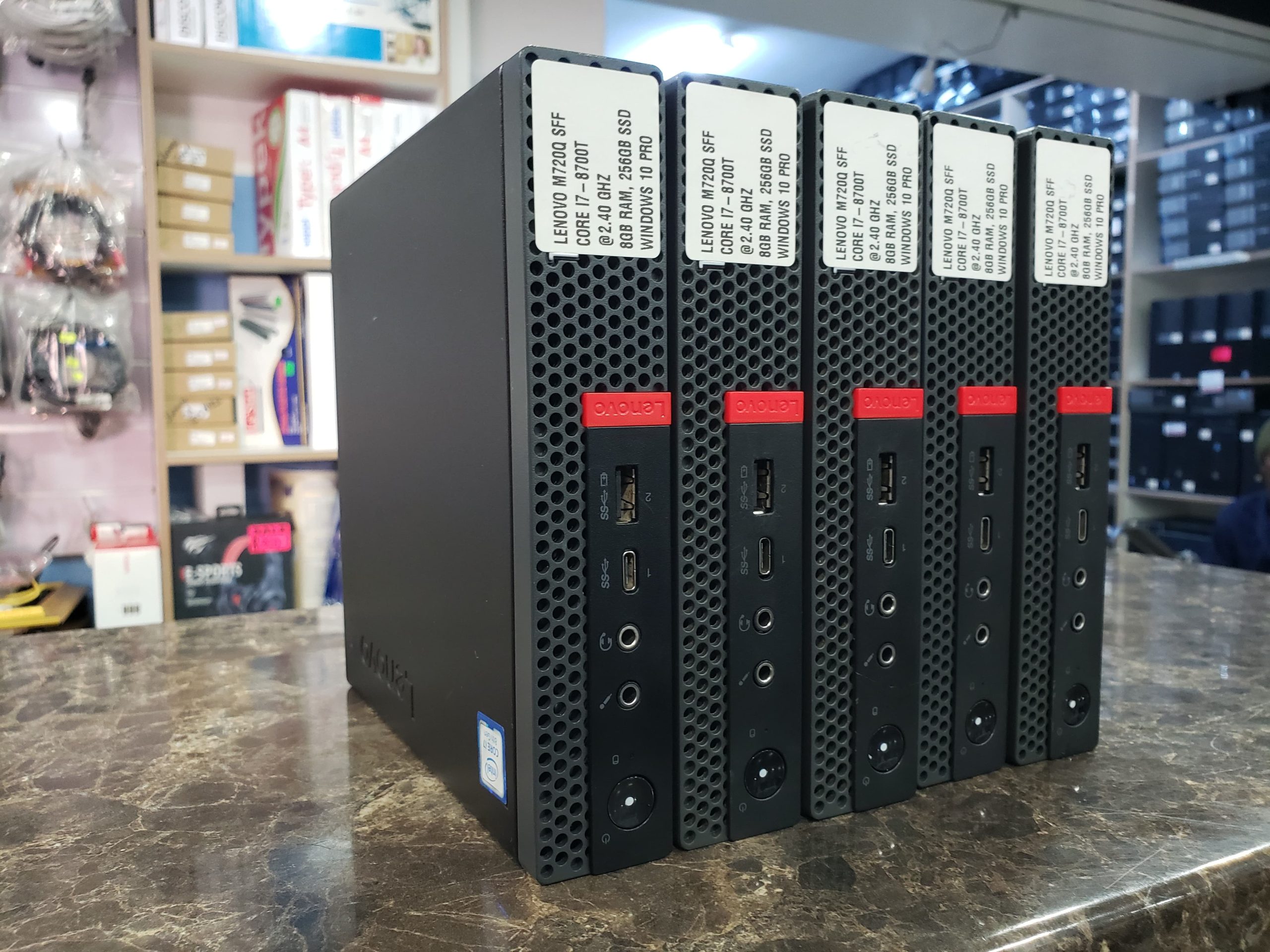 Lenovo ThinkCentre M720q Tiny Desktop PC – Intel i7-8700T 8th Generation, 8GB RAM, 256GB NVMe SSD