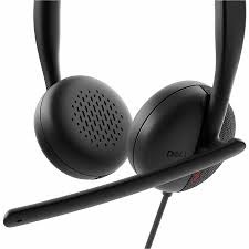 Dell WH3024 Wired On-ear, Over-the-head Stereo Headset - Binaural - Supra-aural - 20 Hz to 20 kHz - 200 cm Cable - Noise Cancelling, Uni-directional