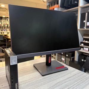 Lenovo ThinkCentre Tiny i5 Desktop + Lenovo 24” ThinkVision S2530e Monitor Combo – Complete Office PC Set