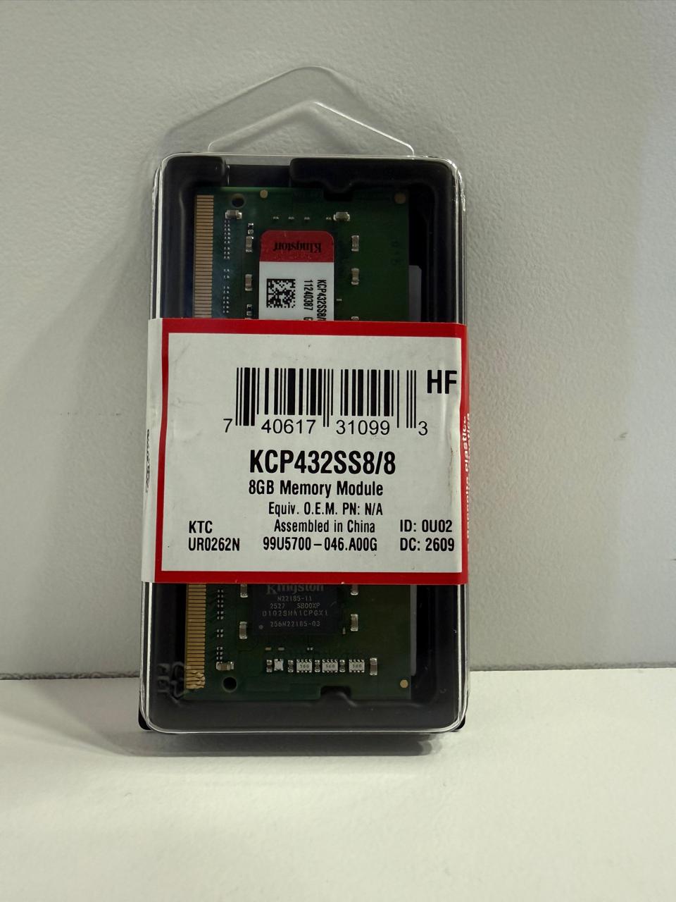 Kingston KCP432SS8/8 8GB DDR4 3200MHz Non-ECC SODIMM Laptop Memory