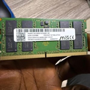 Micron 32GB DDR5-5600MHz SO-DIMM Laptop RAM PC5-5600B – Refurbished