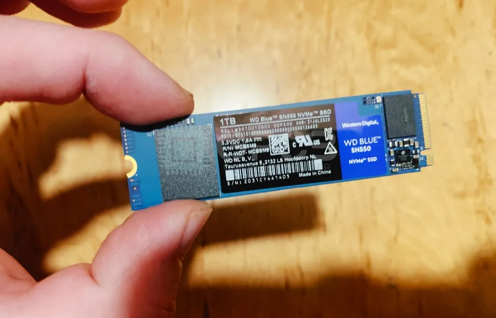 Western Digital WD Blue SN550 1TB NVMe PCIe Gen3 M.2 2280 SSD – Refurbished – 99% Health